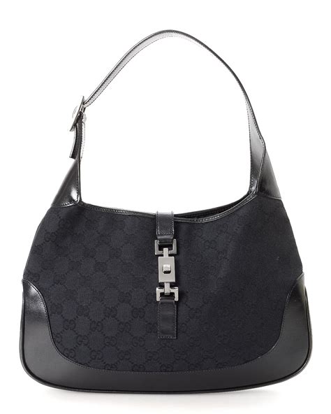 gucci black shoulder bag price|vintage black gucci shoulder bag.